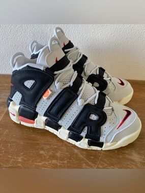 Nike Air More Uptempo Hoops Edition Basketball Grey Black - Size 6Y